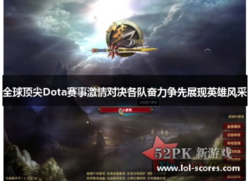 全球顶尖Dota赛事激情对决各队奋力争先展现英雄风采